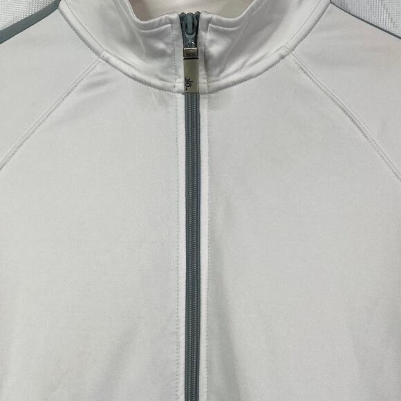 ALO yoga Club Sport Contour White Running Track Jacket Size S - Picture 8 of 12